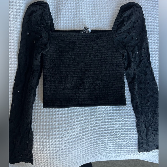 Vici Tops - VICI black eyelet top
